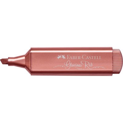 Szövegkiemelő 1-5mm vágott hegyű Faber-Castell 46 metál piros