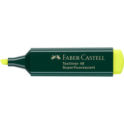 Szövegkiemelő 1-5mm vágott hegyű Faber-Castell 48 fluoreszkáló sárga