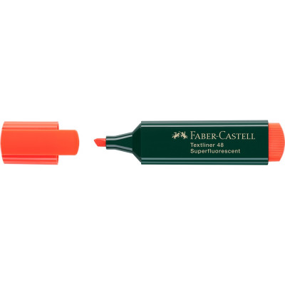 Szövegkiemelő 1-5mm vágott hegyű Faber-Castell 48 fluoreszkáló narancs