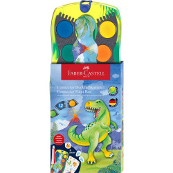 Vízfesték készlet + fehér tempera + matrica DINOSZAURUSZ Faber-Castell 12klf. szín Író- irodaszer, papíráru Faber - Castell