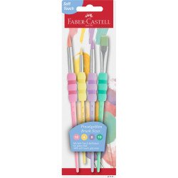 Ecsetkészlet 4,8,10,12, puha tapintású pasztell kerek/lapos Faber-Castell 4klf. szín Író- irodaszer, papíráru Faber - Castell