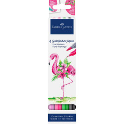Rostirón, filctoll készlet akvarell kétvégű GOLDFABER AQUA Bolyhos flamingó Faber-Castell 4klf. szín Író- irodaszer, papíráru Faber - Castell