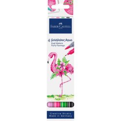 Rostirón, filctoll készlet akvarell kétvégű GOLDFABER AQUA Bolyhos flamingó Faber-Castell 4klf. szín Író- irodaszer, papíráru Faber - Castell