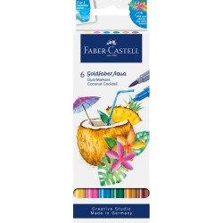 Rostirón, filctoll készlet akvarell kétvégű GOLDFABER AQUA Kókuszos koktél Faber-Castell 4klf. szín Író- irodaszer, papíráru Faber - Castell