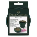 Ecsettál összecsukható mechanizmussal CLIC&GO Faber-Castell sötétzöld