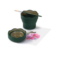 Ecsettál összecsukható mechanizmussal CLIC&GO Faber-Castell sötétzöld Író- irodaszer, papíráru Faber - Castell