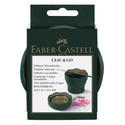 Ecsettál összecsukható mechanizmussal CLIC&GO Faber-Castell sötétzöld Író- irodaszer, papíráru Faber - Castell