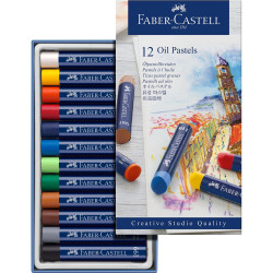 Olajpasztell kréta készlet hengeres test CREATIVE STUDIO Faber-Castell 12klf.szín