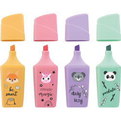 Szövegkiemelő készlet mini pasztell ANIMAL Faber-Castell 4klf.szín Író- irodaszer, papíráru Faber - Castell