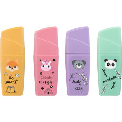 Szövegkiemelő készlet mini pasztell ANIMAL Faber-Castell 4klf.szín Író- irodaszer, papíráru Faber - Castell