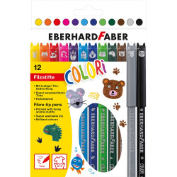 Rostirón, filctoll készlet 1mm ANIMAL állatminták Faber-Castell 12klf. szín Író- irodaszer, papíráru Faber - Castell