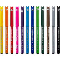 Rostirón, filctoll készlet 1mm ANIMAL állatminták Faber-Castell 12klf. szín Író- irodaszer, papíráru Faber - Castell