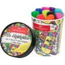 Szövegkiemelő készlet 1-5mm vágott,papír pohárban Faber-Castell 46 fluoreszkáló 10klf. szín