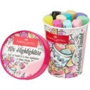 Szövegkiemelő készlet 1-5mm vágott,papír pohárban Faber-Castell 46 pasztell 10klf. szín