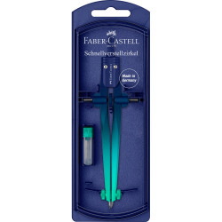 Műszaki körző készlet gyorsállítóval STREAM Flow Edition+kiegészítőkkel színátmenet vegy.szín Faber-Castell