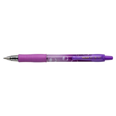 Zseléstoll 0,7mm, nyomógombos Pilot G-2 Bubble lila test, írásszín kék