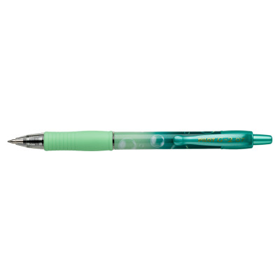 Zseléstoll 0,7mm, nyomógombos Pilot G-2 Bubble zöld test, írásszín kék