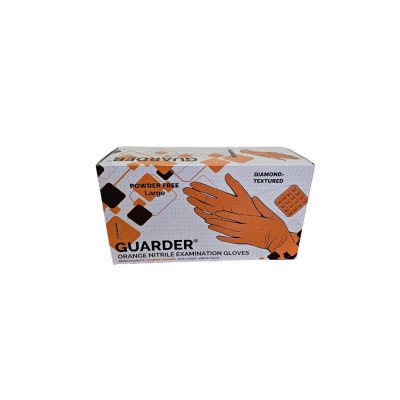 Gumikesztyű nitril púdermentes M 100 db/doboz Maxter/Guarder®Orange Diamond Prémium