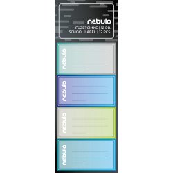 Füzetcímke 12db-os, Monokróm , vegyes minták, Nebulo Író- irodaszer, papíráru Nebulo