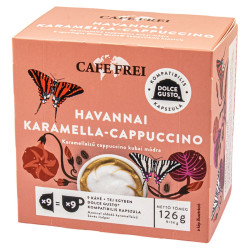 Kávékapszula, Dolce Gusto kompatibilis, Cafe Frei Havannai karamella-cappuccino 9db kapszula Kapszulás kávék Cafe Frei