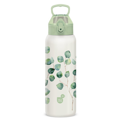 Műanyag duplafalú fémkulacs 700ml Ars Una Botanic Leaf