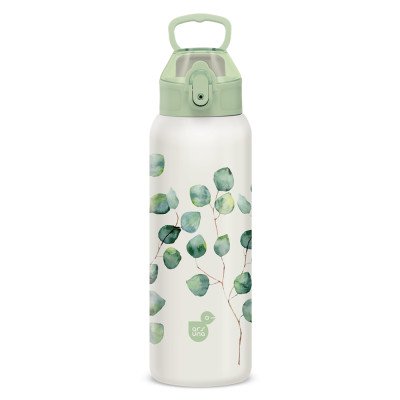 Műanyag duplafalú fémkulacs 700ml Ars Una Botanic Leaf