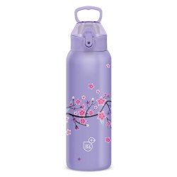 Műanyag duplafalú fémkulacs 700ml Ars Una Snow Flower-purple Író- irodaszer, papíráru Ars Una