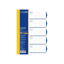 Elválasztólap, A4, prespán mintás 160 micron, 5 részes, PP Economix Író- irodaszer, papíráru Economix