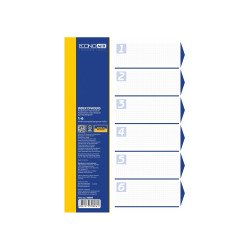 Elválasztólap, A4, prespán mintás 160 micron, 6 részes, PP Economix Író- irodaszer, papíráru Economix