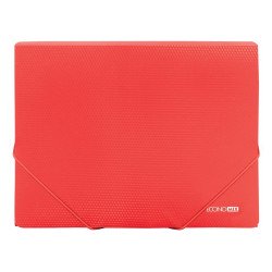 Gumis mappa A4, PP rombuszmintás, Economix piros Író- irodaszer, papíráru Economix