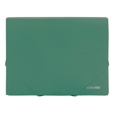 Gumis mappa A4, PP rombuszmintás, Economix zöld