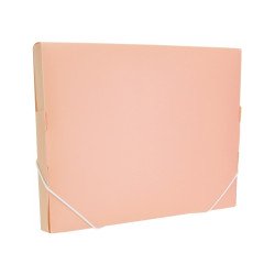 Gumis mappa A4, PP textil textúrájú gerincvastagított 30mm, Optima barack Író- irodaszer, papíráru OPTIMA