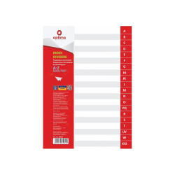 Elválasztólap, A4, PP prespán mintás 110 micron, A-Z,  Optima Író- irodaszer, papíráru OPTIMA