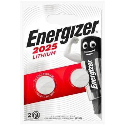 Elem gombelem CR2025 lítium 2 db/csomag, Energizer