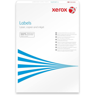 Etikett címke, 38,1x21,2mm, kerekített sarkú, 100 lap, 65 címke/lap Xerox
