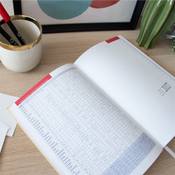 Határidőnapló agenda Standard B/5, heti fehér lapokkal bordó Bluering® 2027.