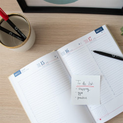 Határidőnapló agenda Standard B/5, napi fehér lapokkal zöld Bluering® 2027.