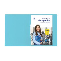 Gyűrűskönyv A4, 2 gyűrűs 2cm gerinc PP, Karton P+P pasztell kék Író- irodaszer, papíráru Karton
