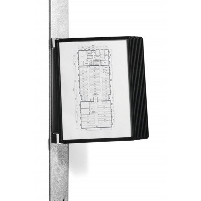 Bemutatótábla tartó, Durable Vario® Magnet Wall 10, fekete