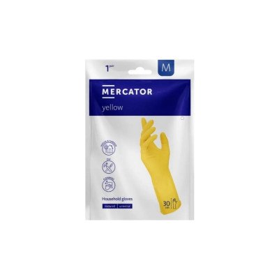Gumikesztyű M háztartási Mercator_RG10004003_1537 sárga