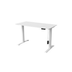 Asztal, KENTO elektromos mozgatású asztal, asztallap 1200x600x15mm, fehér Iroda üzemeltetés, munkavédelem Antares