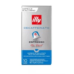Kávékapszula, Nespresso® kompatibilis, Illy koffeinmentes 10db/doboz Kapszulás kávék Illy