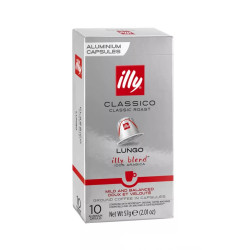Kávékapszula, Nespresso® kompatibilis, Illy Lungo 10db/doboz Kapszulás kávék Illy