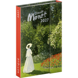 Határidőnapló mágnessel záródó, heti, fehér lapokkal Claude Monet 110x160mm, Presco Író- irodaszer, papíráru Presco