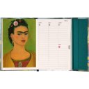 Határidőnapló mágnessel záródó, heti, fehér lapokkal Frida Kahlo 110x160mm, Presco
