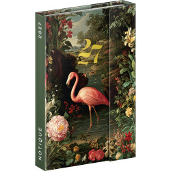Határidőnapló mágnessel záródó, heti, fehér lapokkal Flamingo 110x160mm, Presco Író- irodaszer, papíráru Presco
