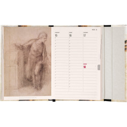 Határidőnapló mágnessel záródó, heti, fehér lapokkal Michelangelo 110x160mm, Presco