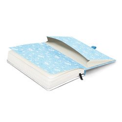 Keménytáblás notesz krémszínű lapokkal, vonalas, leszorító gumiszalaggal Animalium – Birds 130x210mm, Presco Író- irodaszer, papíráru Presco