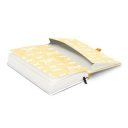 Keménytáblás notesz krémszínű lapokkal, vonalas, leszorító gumiszalaggal Animalium – Felines 130x210mm, Presco
