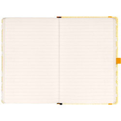 Keménytáblás notesz krémszínű lapokkal, vonalas, leszorító gumiszalaggal Animalium – Felines 130x210mm, Presco